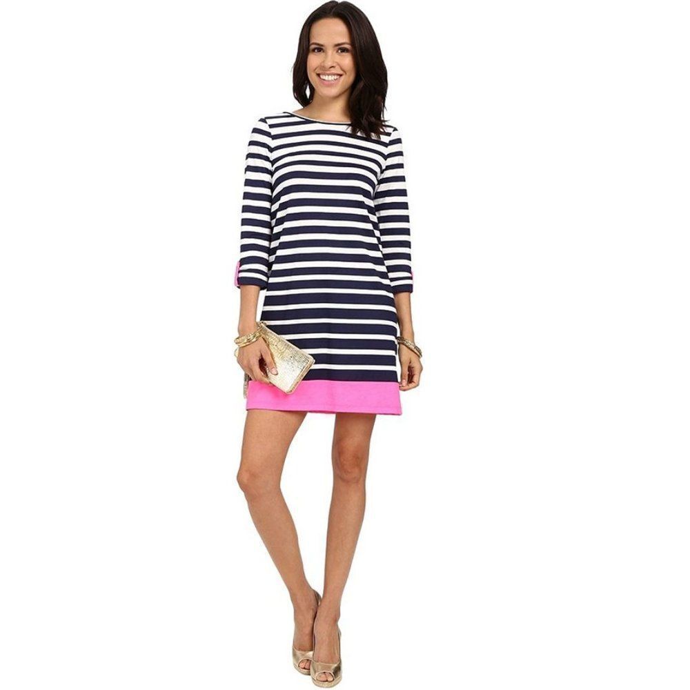 Lilly Pulitzer Sz. XS 100% Pima Cotton Striped Linden Dress                 480